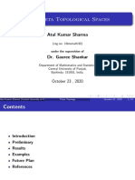 On Theta Topological Spaces: Atul Kumar Sharma