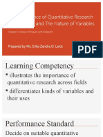 The Importance of Quantitative Research Across Fields and The Nature of Variables