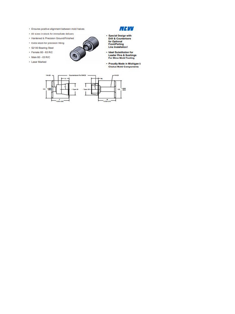 Tapered Interlocks With Counterbore PDF