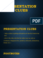 Presentation Clues