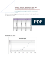 Regression Output in Excel, Interpretation and Relations Between Different Statistics