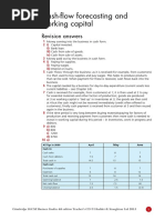 Cash-Flow Forecasting and Working Capital: Revision Answers