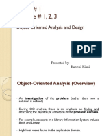Week # 1 Lecture # 1, 2, 3: Object-Oriented Analysis and Design