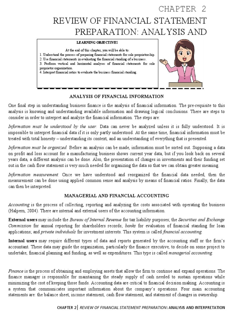 Learning Objectives: Review of Financial Statement Preparation ...