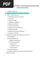 Basic Financial Accounting and Reporting (Bfar) : Philippine Based (Summary and Class Notes)