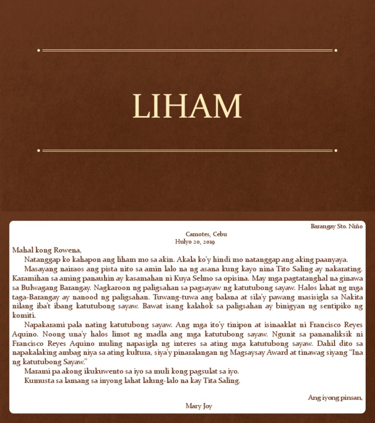 LIHAM Fil | PDF