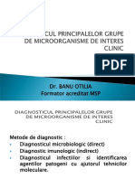 DIAGNOSTICUL PRINCIPALELOR GRUPE DE MICROORGANISME DE INTERES CLINIC