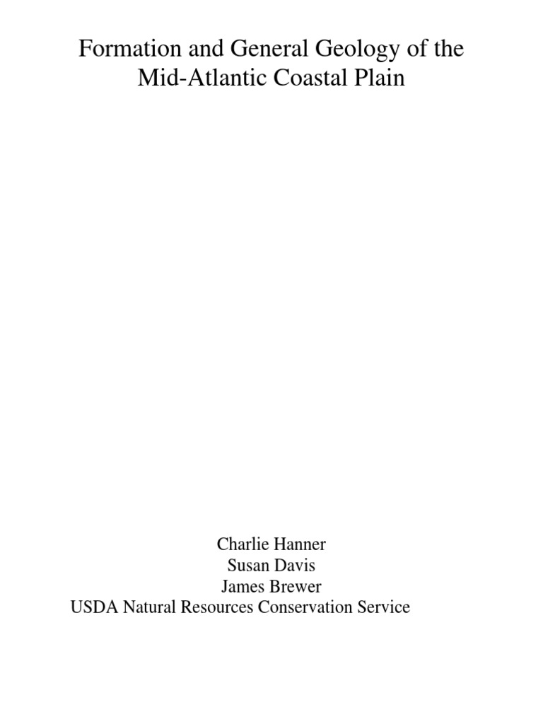 Formation and General Geology of The Mid Atlantic Coastal Plain | PDF ...