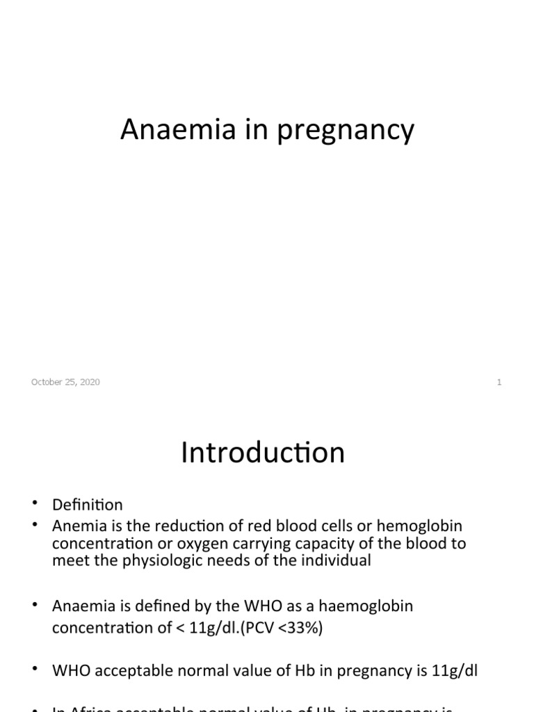 Anaemia in Pregnancy | PDF | Anemia | Diseases And Disorders
