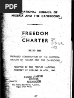 The National Council of Nigeria and The Cameroons - Freedom Charter