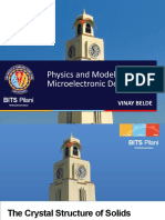 Physics and Modelling of Microelectronic Devices: BITS Pilani