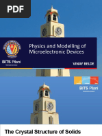 Physics and Modelling of Microelectronic Devices: BITS Pilani