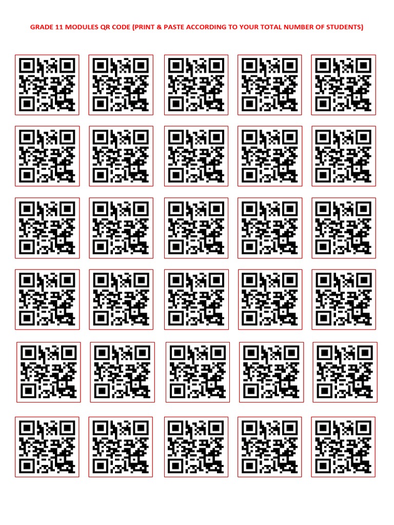 Grade 11 Modules QR Code Guide | PDF