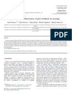 Gielen, S., Peeters, E., Dochy, F., Onghena, P., & Struyven, K. (2010) - Improving The Effectiveness of Peer Feedback For Learning