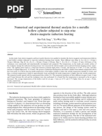 Numerical and Experimental Thermal Analysis For A Metallic Hollow Cylinder Subjected To Step-Wise Electro-Magnetic Induction Heating