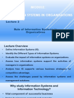 Role of Information Systems in Organizations