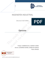 Ejercicios - Calculo Vectorial PDF