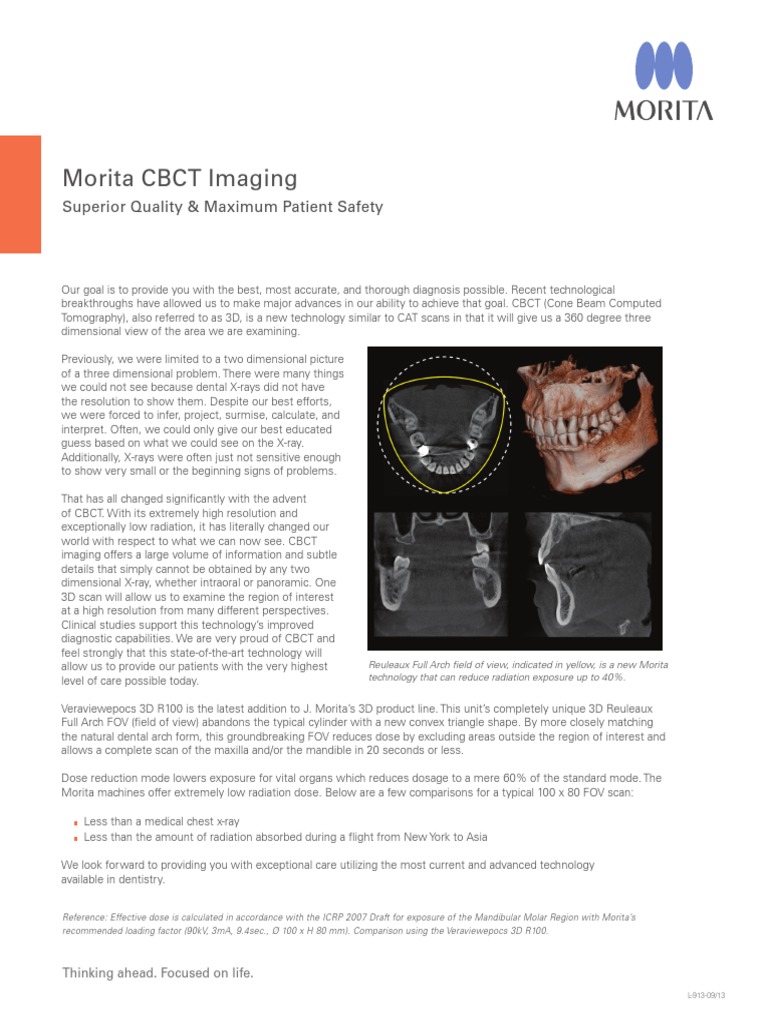 Advanced CBCT Imaging for Dentistry | PDF | Ct Scan | Ionizing Radiation