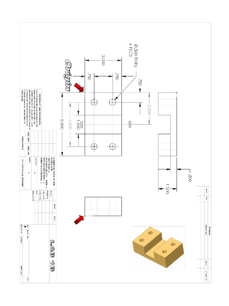 CAD Lab Exercise 1A: Part Creation Guide | PDF