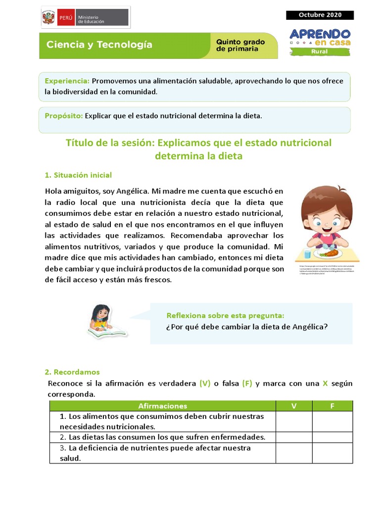 Ficha 3 Sesion 1 Exp 2 Ciencia y Tecnologia Quinto Grado - Octubre 2020 ...