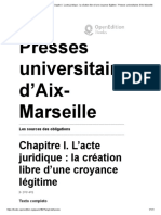 Les sources des obligations - Chapitre I. L’acte juridique _ la création libre d’une croyance légitime - Presses universitaires d’Aix-Marseille.pdf