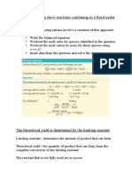 Chemical Equation Show Reactants Combining in A Fixed Molar Ratio