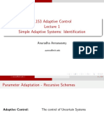 2.153 Adaptive Control Simple Adaptive Systems: Identification