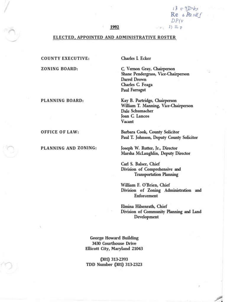 Zoning Howard County 1985 Regulations Amended To 1992 Zoning Land Lot