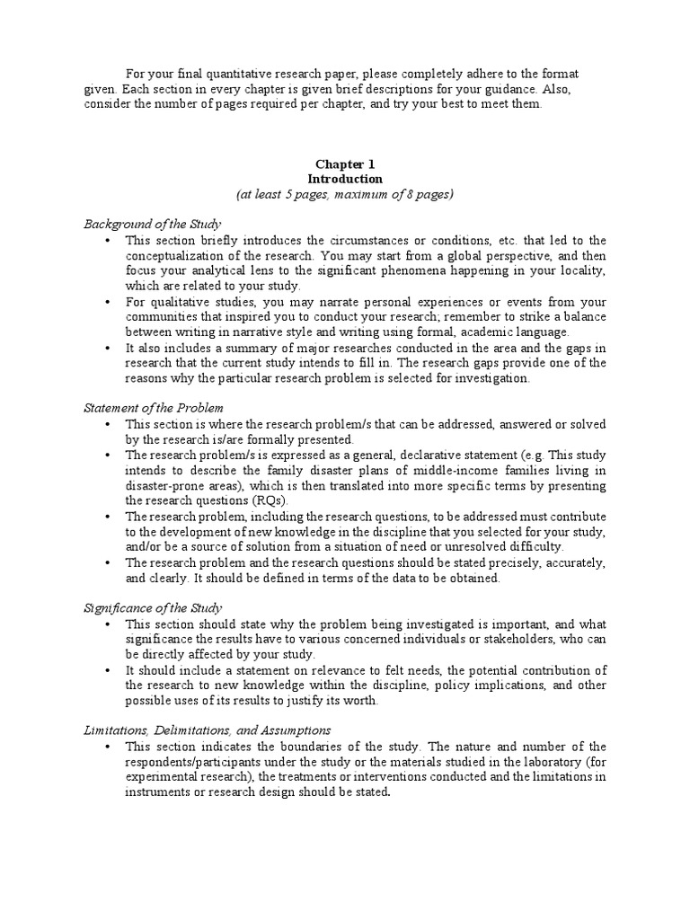 G12 Quantitative Research Paper Guide | PDF | Research Design | Hypothesis