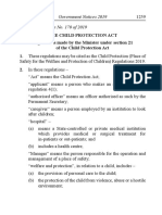Child Protection (Place of Safety For The Welfare and Protection of Children) Regulations 2019