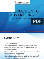 Introduction To Advertising: Copywriting - Radio, TV, Web