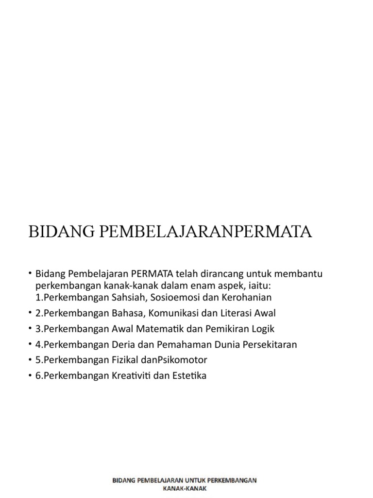 6 Bidang Pembellajaran Permata Pdf