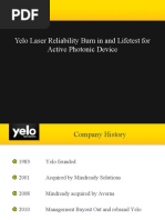 Yelo Laser Diode Reliability Burn in and Lifetest For Photonic Devices Powerpoint