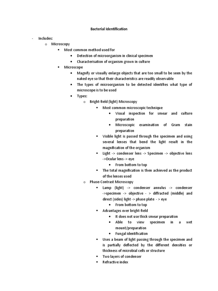Bacterial Identification Techniques | PDF | Polymerase Chain Reaction ...
