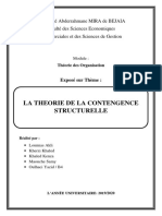 LA THEORIE DE LA CONTENGENCE STRUCTURELLE Virsion Finale