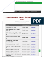 Latest Question Papers For Bank Exams - PDF - BankExamsToday