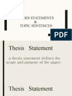 Thesis - Statement & Topic Statement (STEM 11-B)