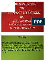 A Presentation ON Product Life Cycle BY: Abhinaw Pandey Dibyendu Mukherjee Subhraprova Roy