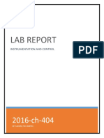 Lab Report: Instrumentation and Control