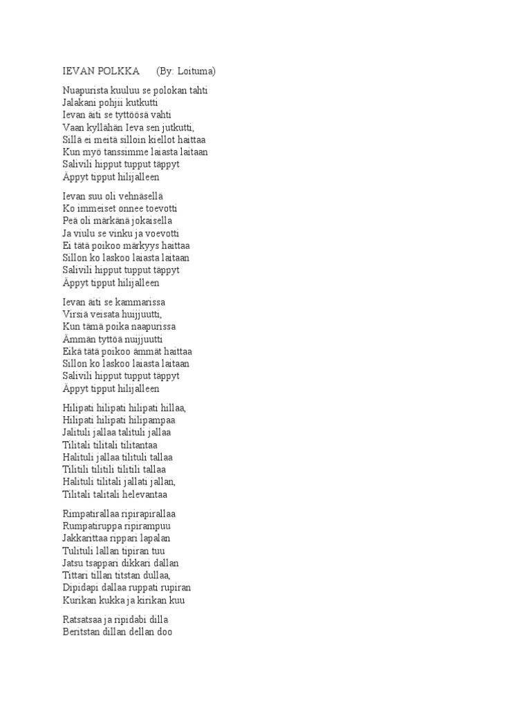 Discover the Wild Heart of Ievan Polkka: Where Lyrics Ignite the Soul