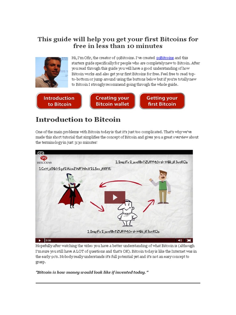 Getting Your First Bitcoin by 99bitcoins PDF | PDF | Bitcoin | Credit Card