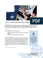 Unit 6 - Assessing The Value of Agency Services