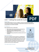 Unit 7 - Setting Fee Levels For Customers