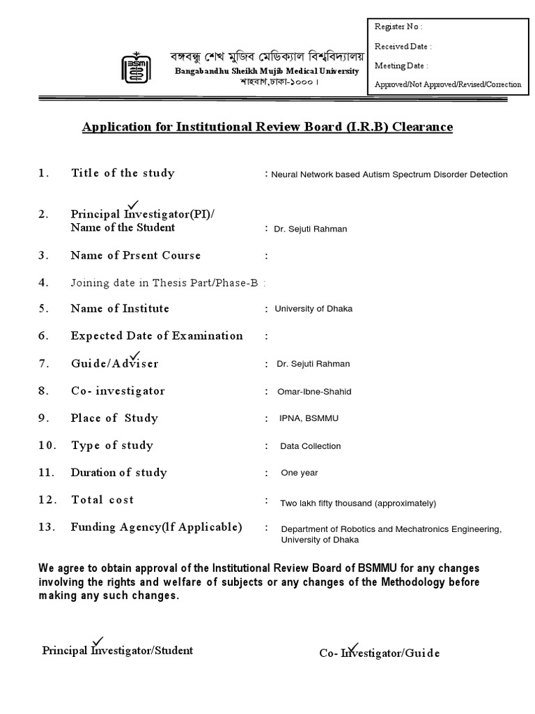 1469346755-19-Irb Form - 3 | PDF | Consent | Institutional Review Board
