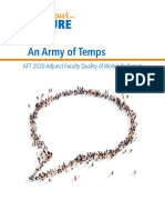 An Army of Temps: AFT 2020 Adjunct Faculty Quality of Work/Life Report