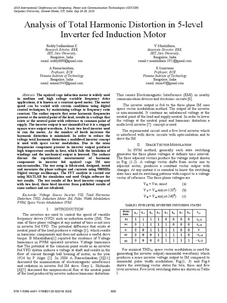 Analysis of Total Harmonic Distortion | PDF | Power Inverter | Force