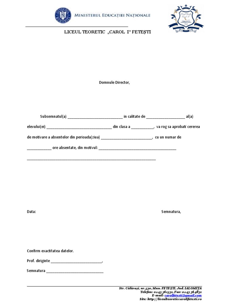 Cerere Invoire | PDF