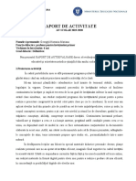 Raport Autoevaluare Invatator 2020