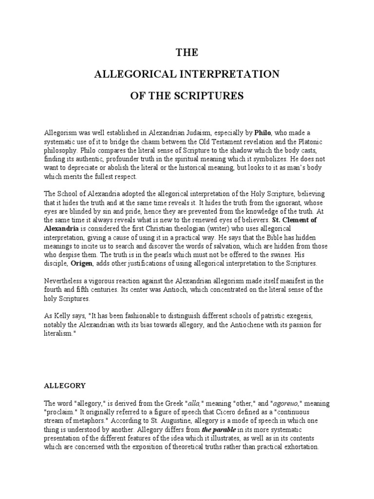 Allegorical Scripture Interpretation | PDF | Origen | Anger