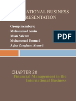 International Business Presentation: Group Members: Muhammad Amin Mian Saleem Muhammad Emmad Agha Zargham Ahmed
